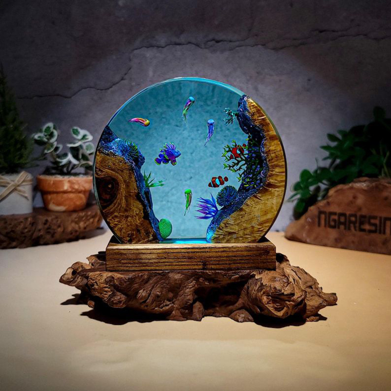 Aquarium & Marine Museum Universiti Malaysia Sabah Kota Kinabalu Sabah Reviews - Ocean Aquarium Organism Resin Table Light