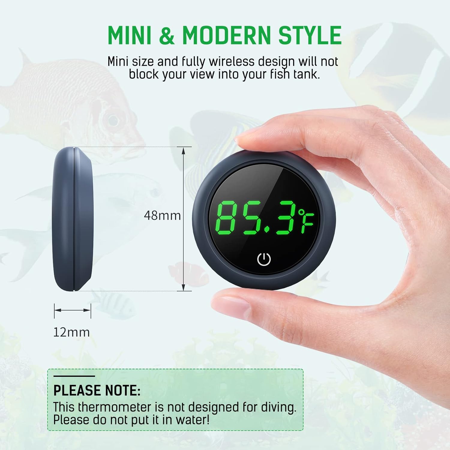 Aquarium Marine Color - LED Digital Fish Tank Thermometer Accurate