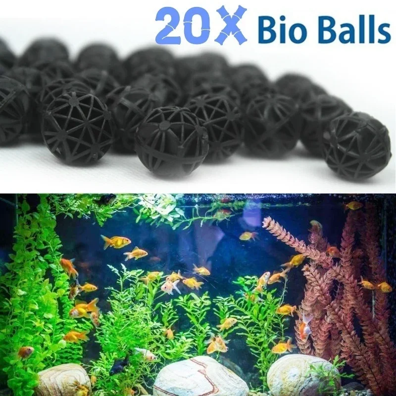 Marine Aquarium Filter Media - 20Pcs 16mm Aquarium Bio Balls Filter
