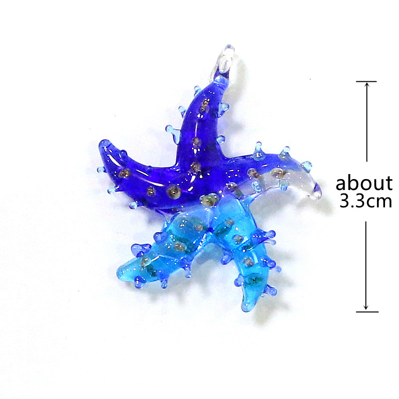 Mini Glass Starfish Pendant Co - Aquarium Marine Color ulasan dan harga