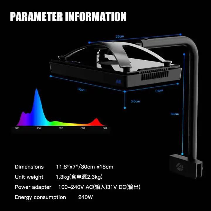 TLF Origin Supplier A8SE II/A8 - Marine Aquarium Led Lights ulasan dan harga