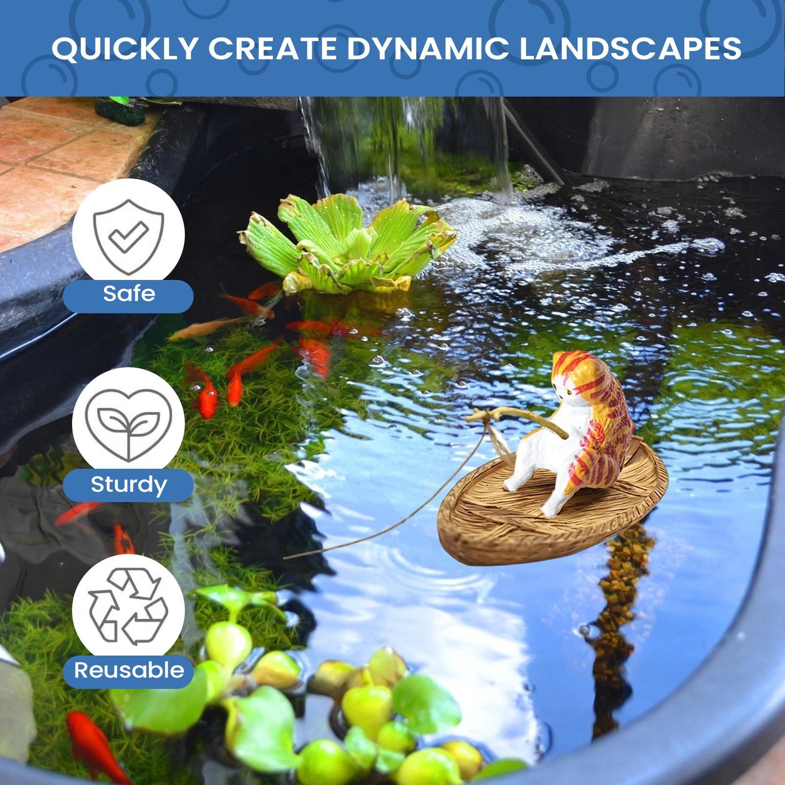 Creative Cat Fishing Boat Aqua - Aquarium Marina ulasan dan harga
