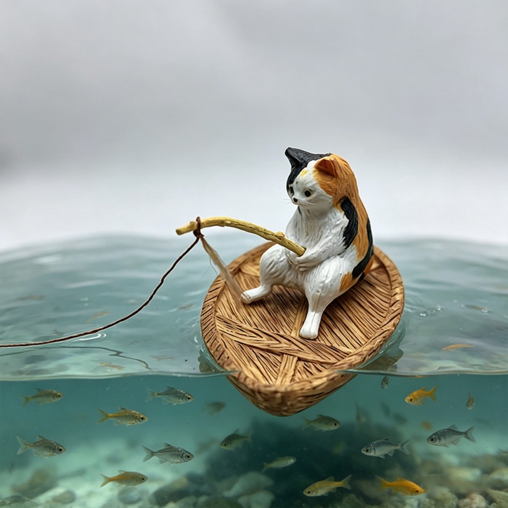 Creative Cat Fishing Boat Aqua - Aquarium Marina ulasan dan harga