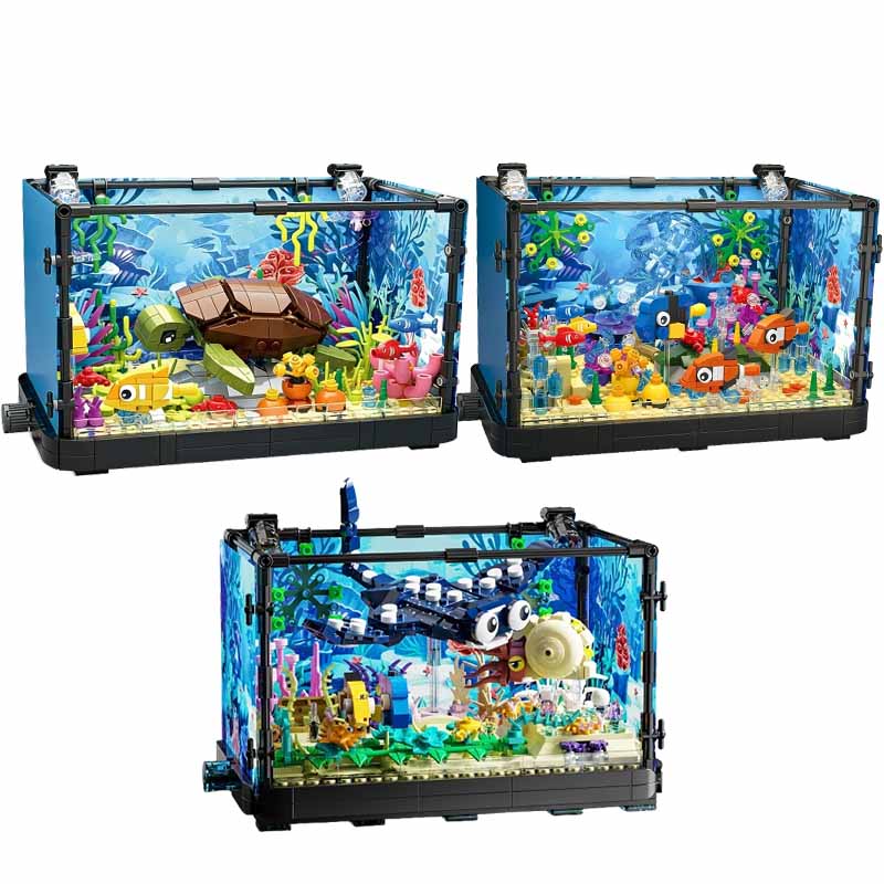Fish Tank Building Block Set w - Aquarium Marine ulasan dan harga