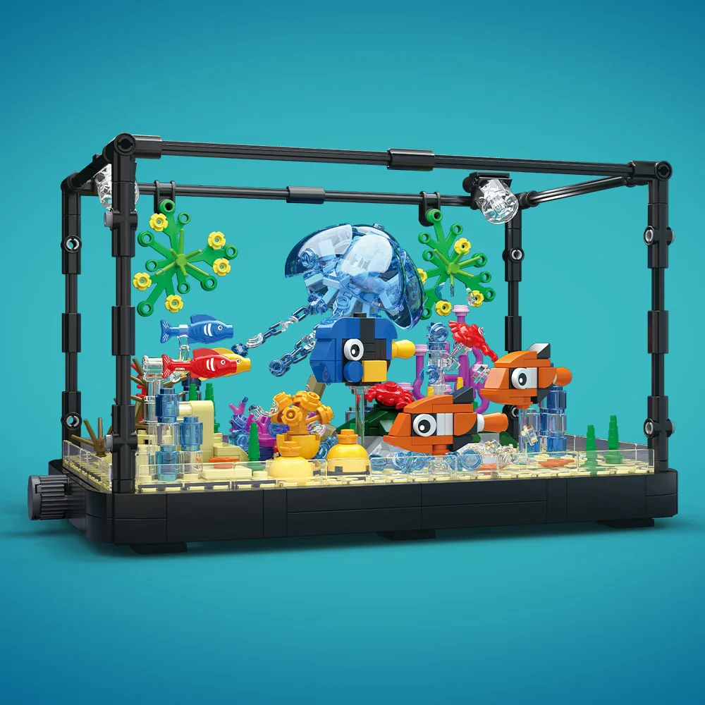 Fish Tank Building Block Set w - Aquarium Marine ulasan dan harga