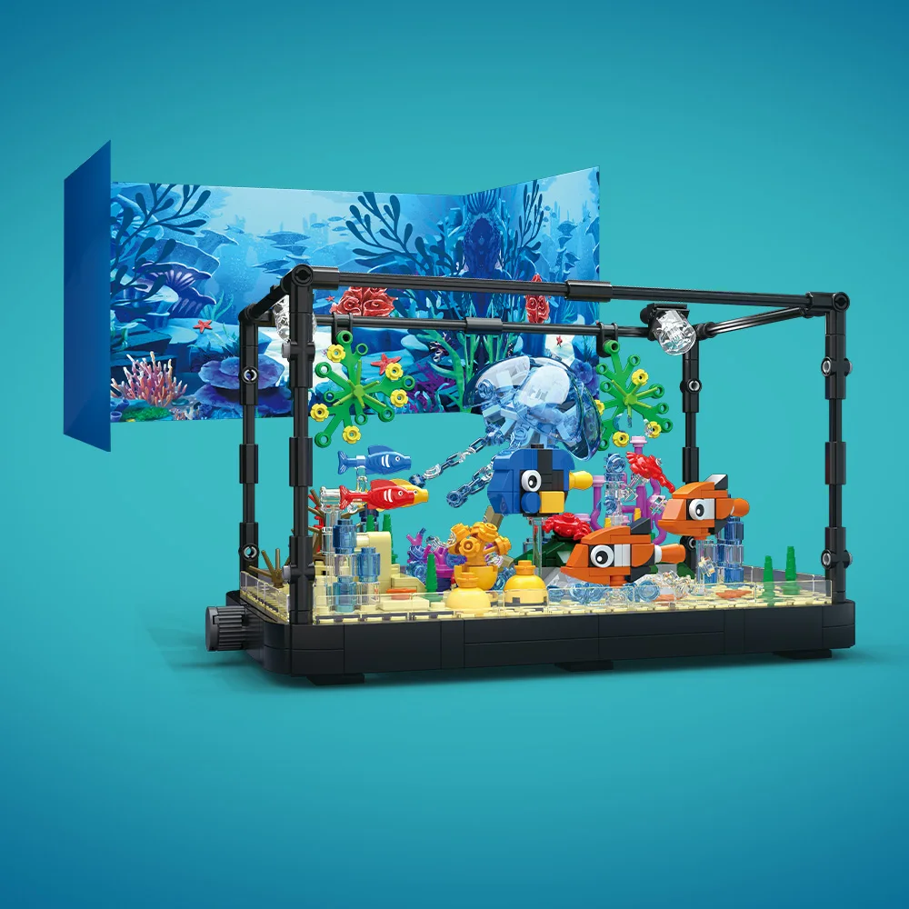 Fish Tank Building Block Set w - Aquarium Marine ulasan dan harga