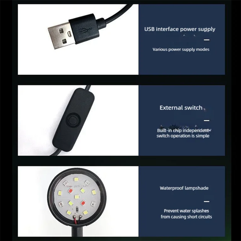 USB LED Fish Tank Clip Lamp Hi - Marine Aquarium Led ulasan dan harga