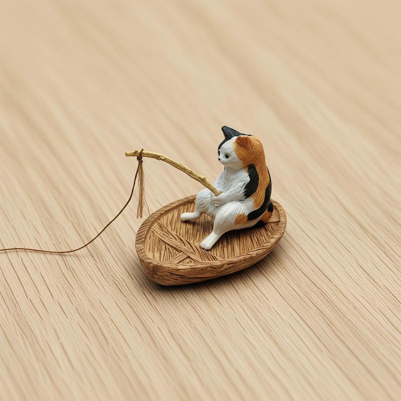 Resin Cat Fishing Boat Aquariu - Aquarium Marina ulasan dan harga