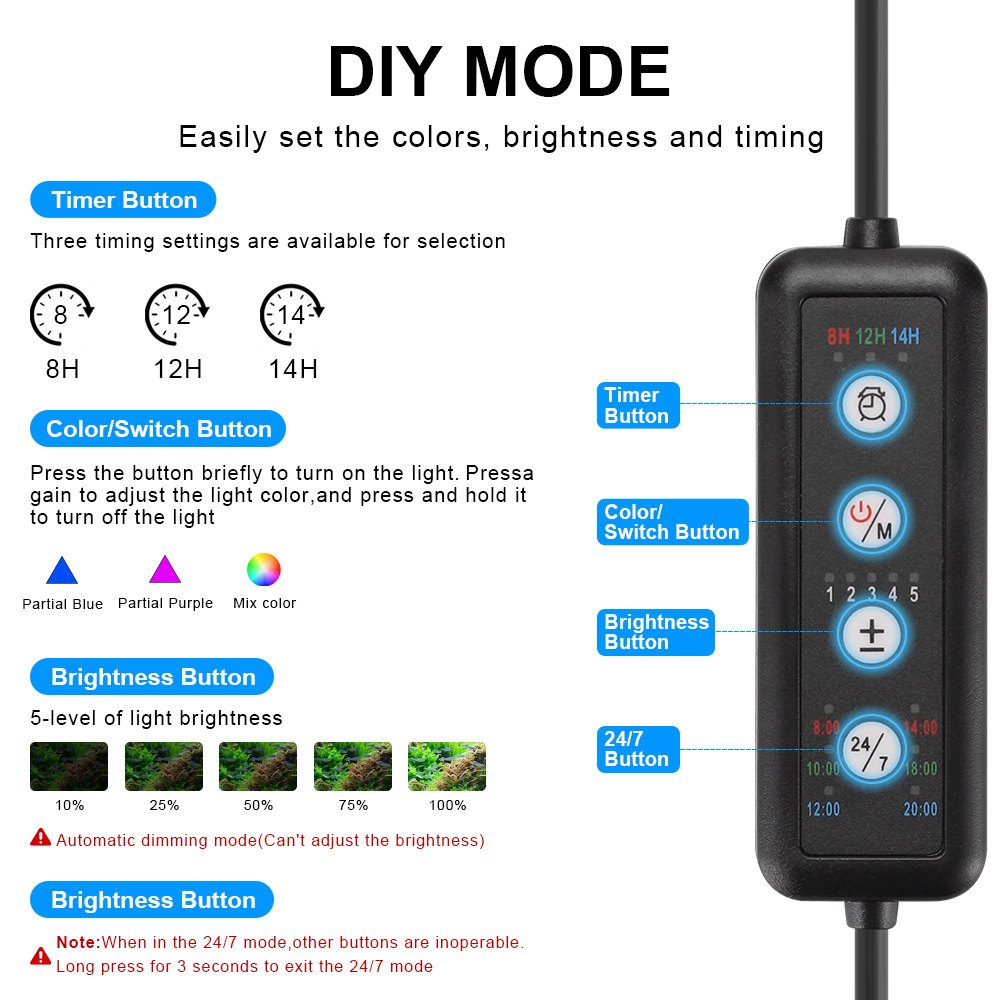 LED Aquarium Light Full Spectr - Marine Aquarium Led ulasan dan harga