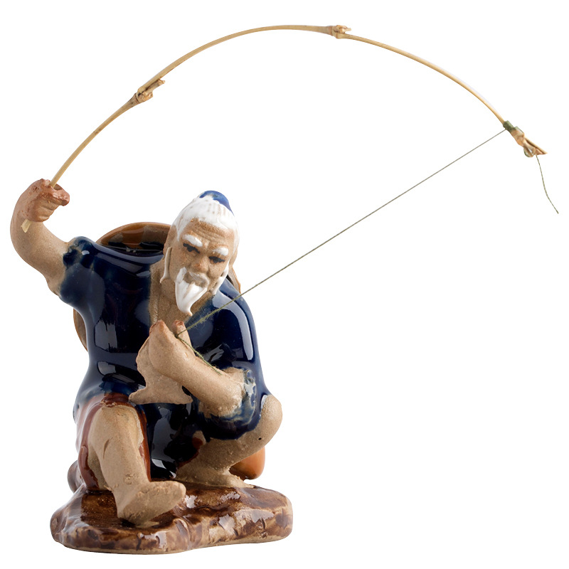 Ceramics Fisherman Boat Figuri - Aquarium Marina ulasan dan harga