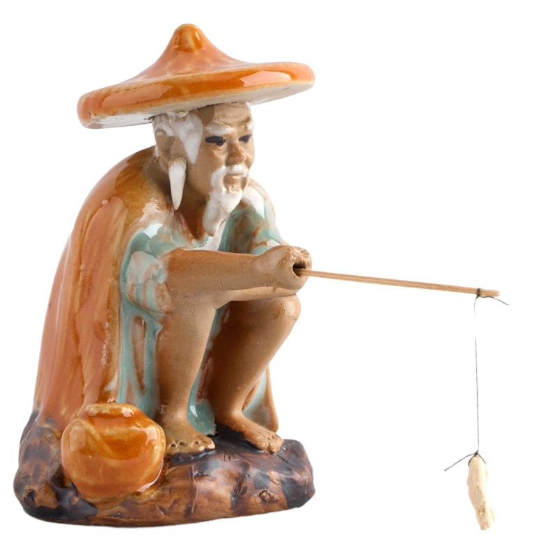 Ceramics Fisherman Boat Figuri - Aquarium Marina ulasan dan harga