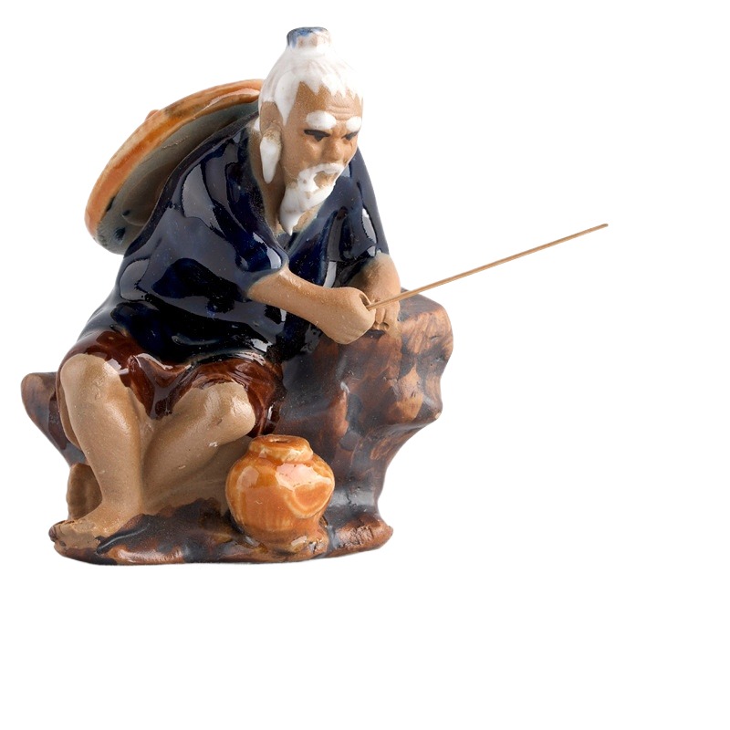 Ceramics Fisherman Boat Figuri - Aquarium Marina ulasan dan harga